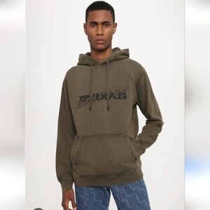 The Kooples Olive Green Logo Hooded Sweatshirt Size S